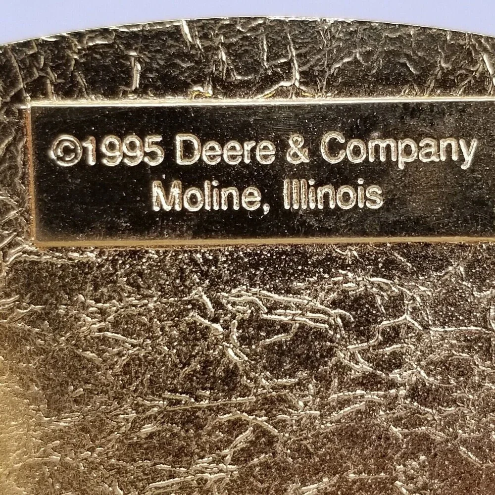 John Deere Engine Parts Sales Master 1995‎ Belt Buckle Gold Tone Tractor